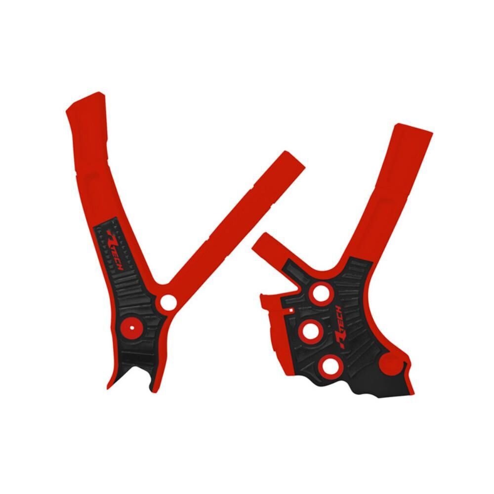 Rtech Frame Protectors - Red / Black