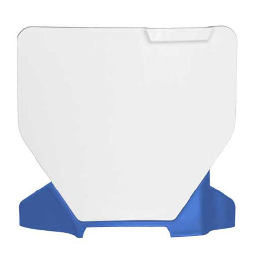 Rtech Front Number Plate - White / Blue