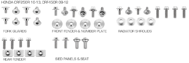 RHK Plastic Fastener Kit - Honda CRF250R 2010-2013