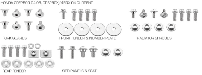 RHK Plastic Fastener Kit - Honda CRF250R 2004-2005