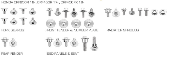 RHK Plastic Fastener Kit - Honda CRF450R 2017-2025
