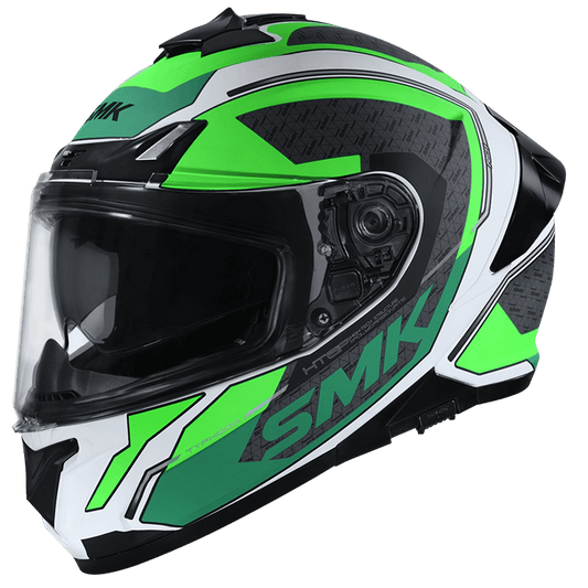 SMK Typhoon Helmet - Rd1 Matt White Green Black GL186