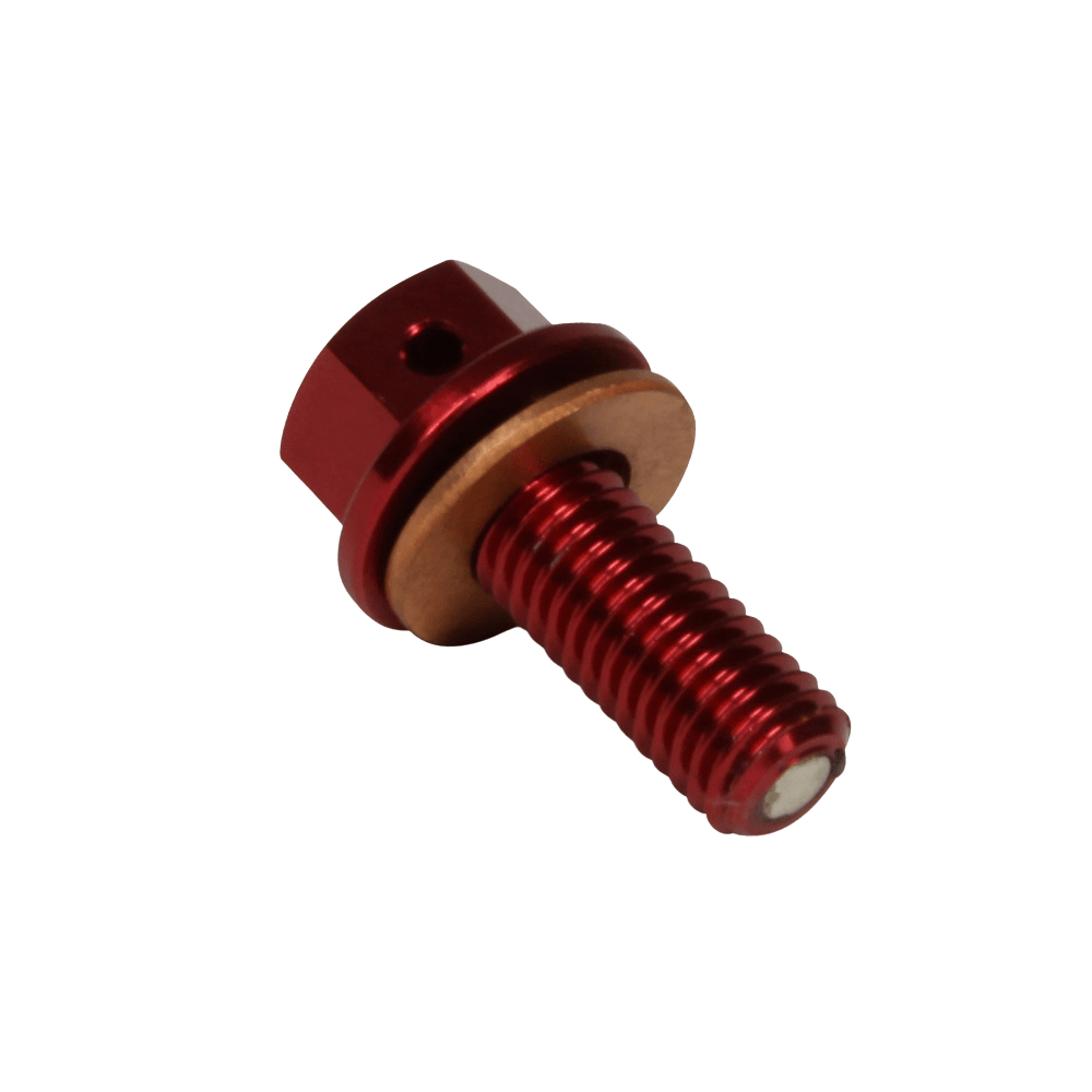 RHK Magnetic Oil Sump Bolt / Drain Plug (M14x1.5) - Red