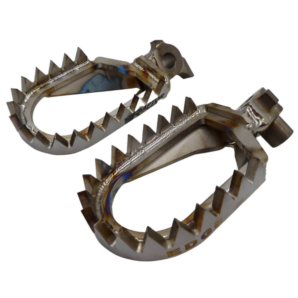 Raptor Titanium Edge Footpegs - 10 Down & 5 Back