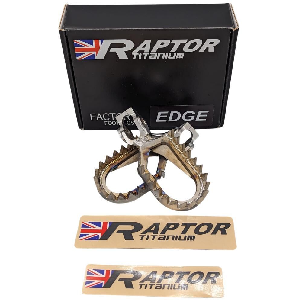 Raptor Titanium Edge Footpegs - 5 Down & 5 Back