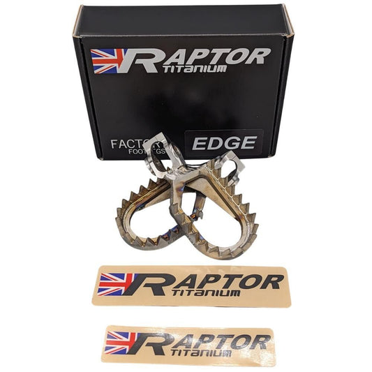 Raptor Titanium Edge Footpegs - 10 Down & 5 Back