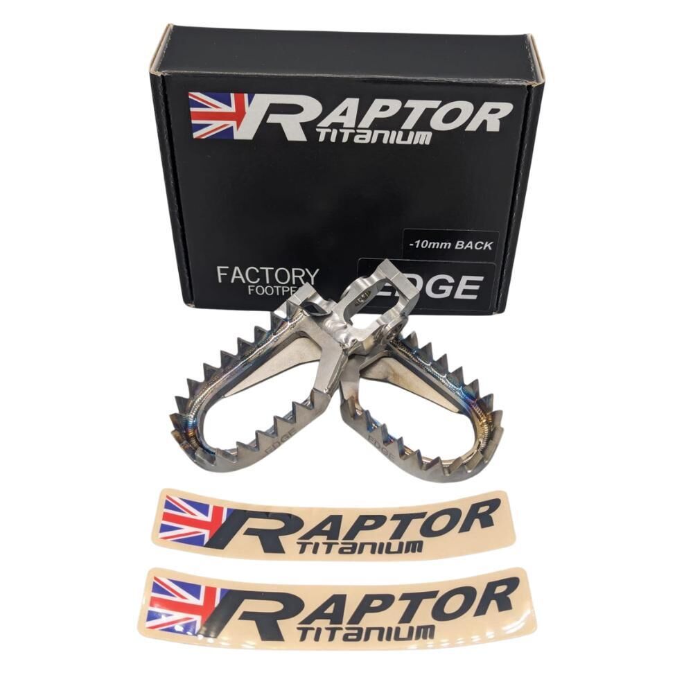 Raptor Titanium Edge Footpegs - 5 Up & 10 Back