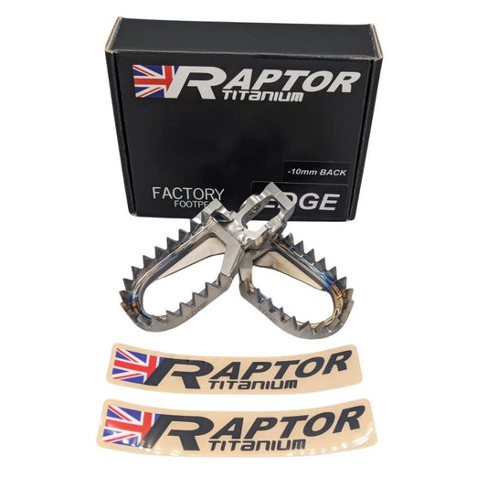 Raptor Titanium Edge Footpegs - 5 Up & 15 Back
