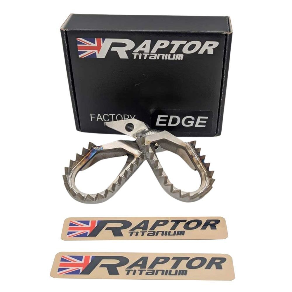 Raptor Titanium Edge Footpegs - 10 Down & 10 Back