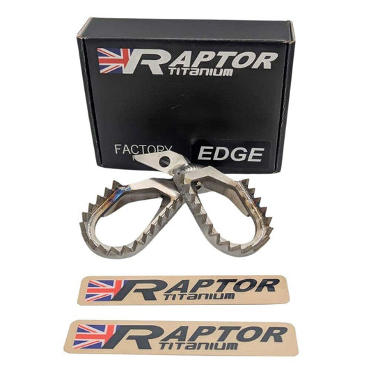 Raptor Titanium Edge Footpegs - 10 Down & 10 Back