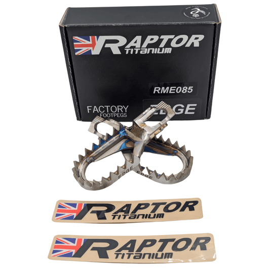 Raptor Titanium Edge Footpegs - 10 Down & 10 Back