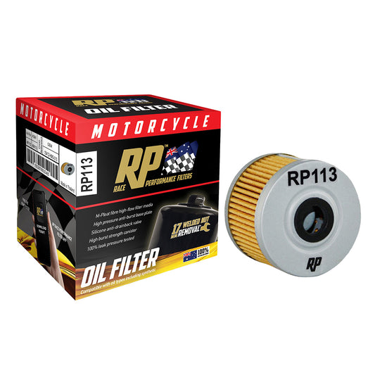 Race Performance Motorcycle Oil Filter RP113 KN-113