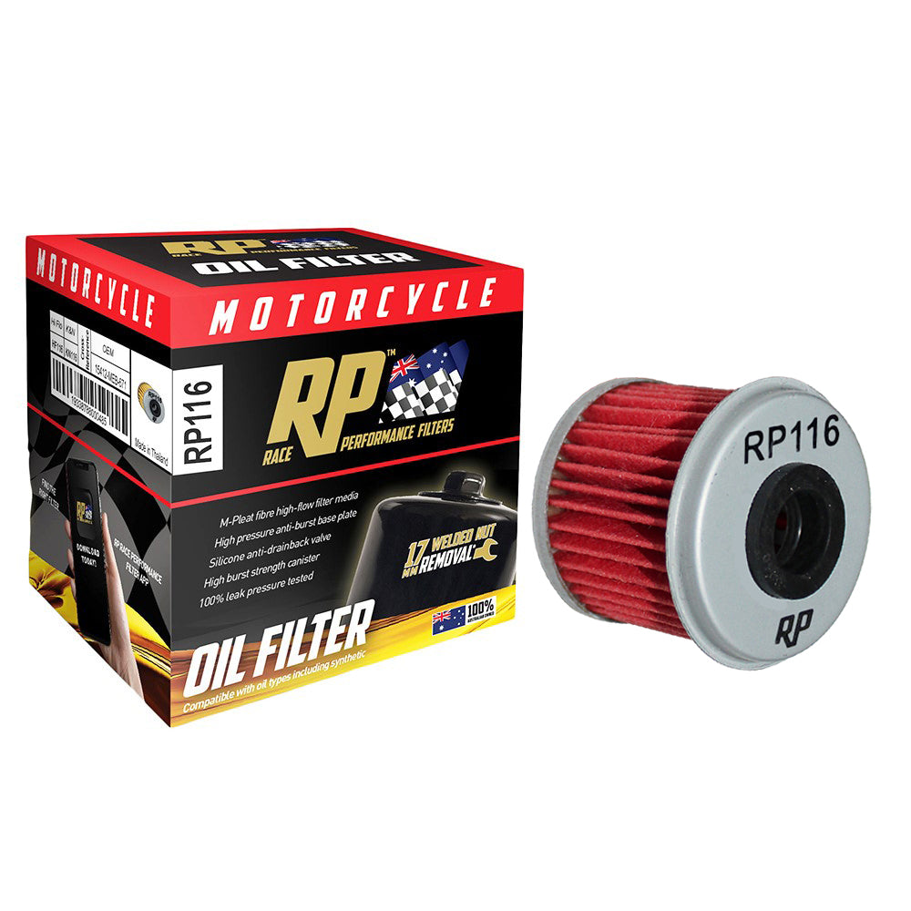 Race Performance Motorcycle Oil Filter RP116 KN-116