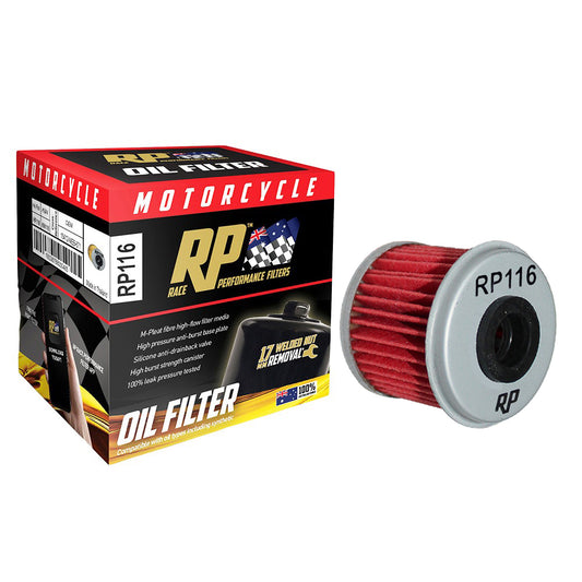 Race Performance Motorcycle Oil Filter RP116 KN-116