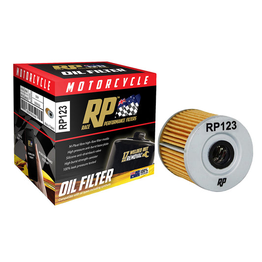 Race Performance Motorcycle Oil Filter RP123 KN-123
