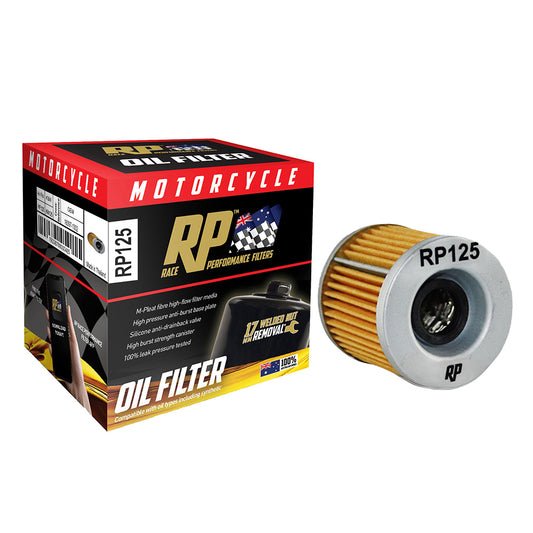 Race Performance Motorcycle Oil Filter RP125 KN-125