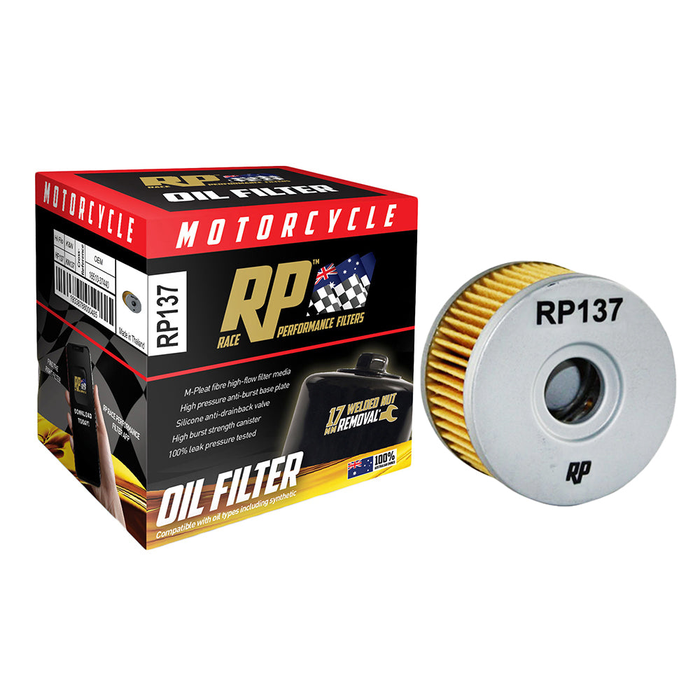 Race Performance Motorcycle Oil Filter RP137 KN-137