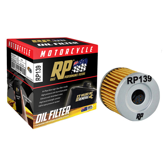 Race Performance Motorcycle Oil Filter RP139 KN-139