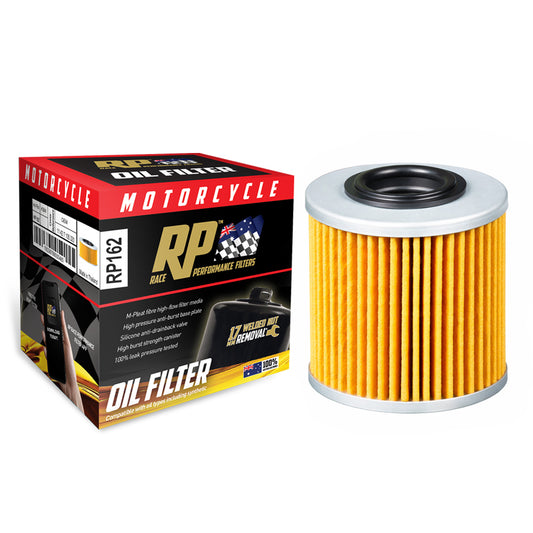 Race Performance Motorcycle Oil Filter - RP162 KN-162