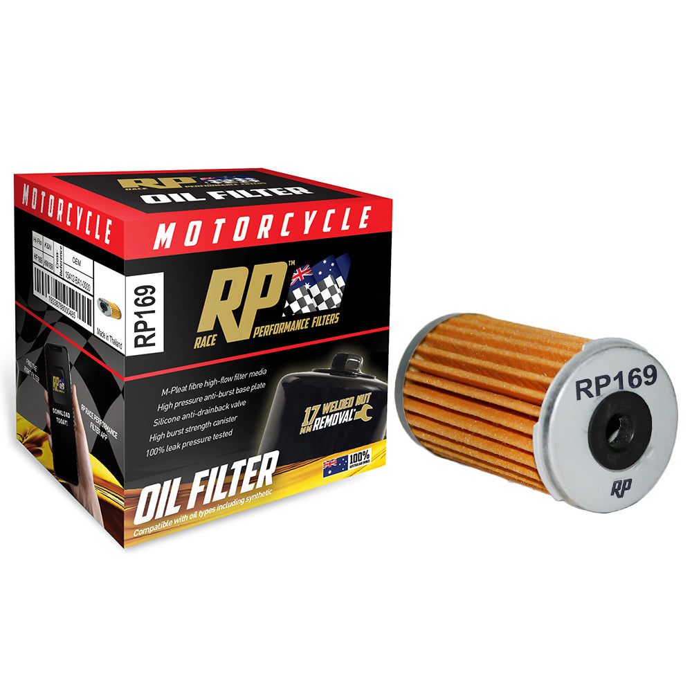 Race Performance Motorcycle Oil Filter RP169 KN-169