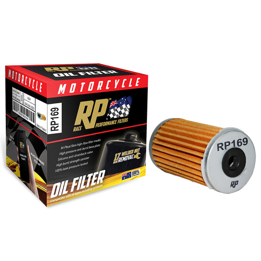 Race Performance Motorcycle Oil Filter RP169 KN-169
