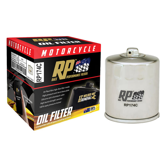 Race Performance Motorcycle Oil Filter RP174C KN-174C