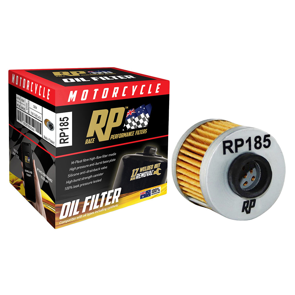 Race Performance Motorcycle Oil Filter RP185 KN-185