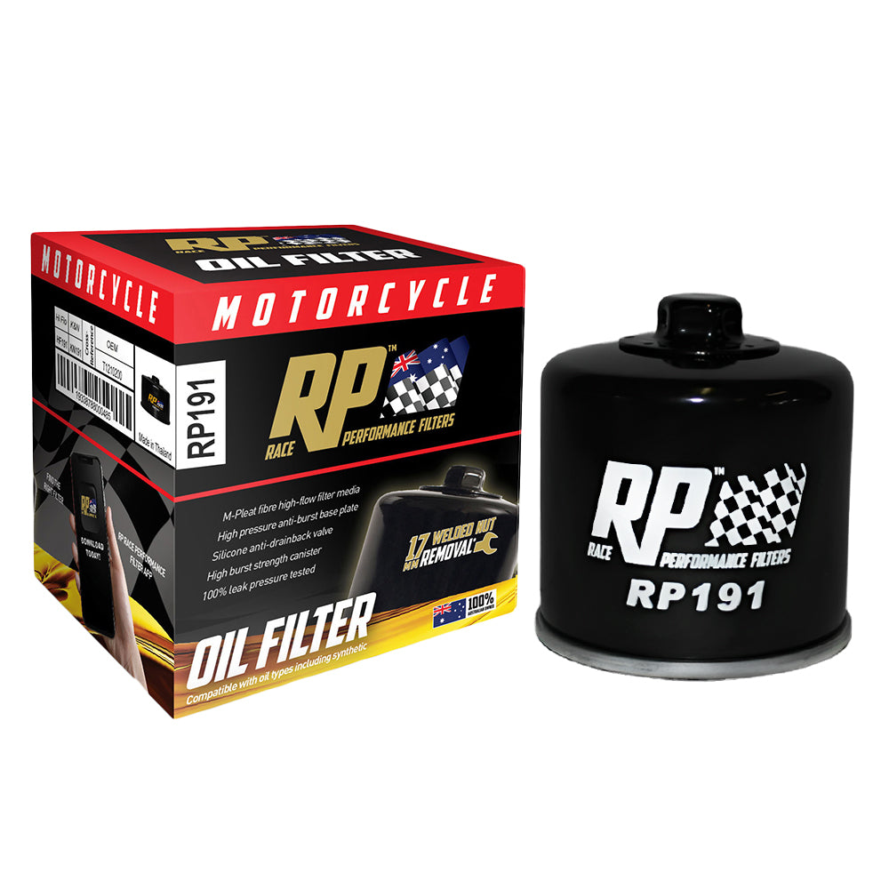 Race Performance Motorcycle Oil Filter RP191 KN-191