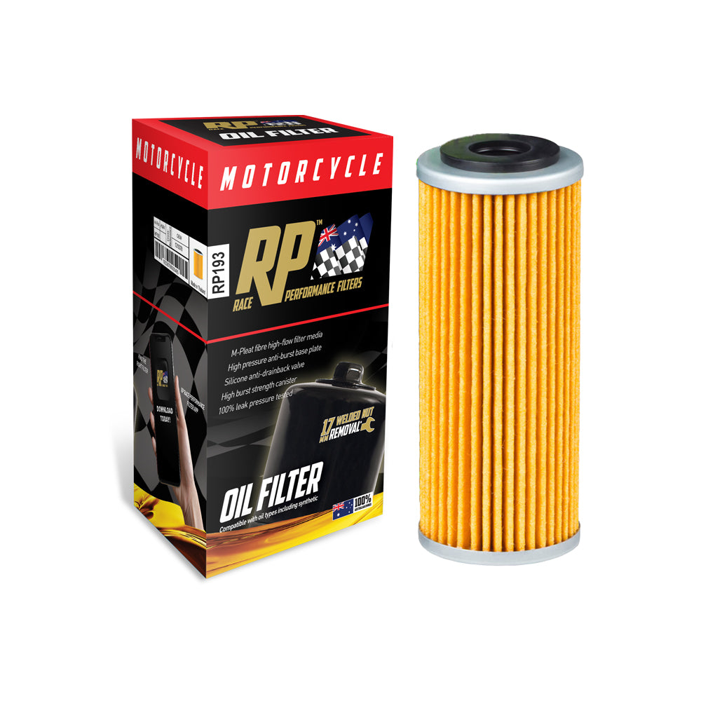 Race Performance Motorcycle Oil Filter - RP193