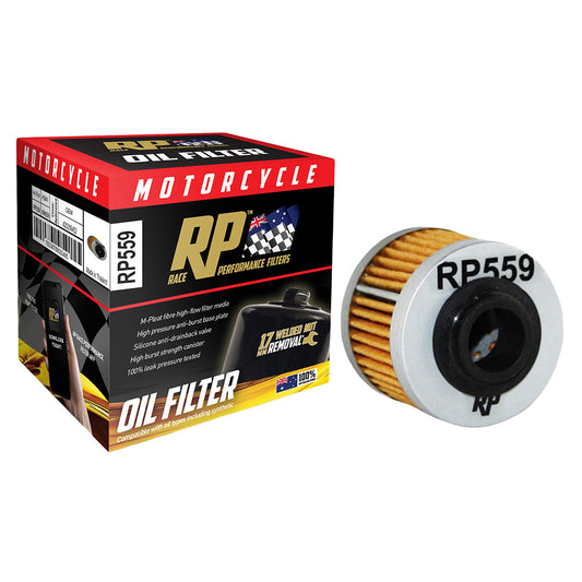 Race Performance Motorcycle Oil Filter RP559 KN-559