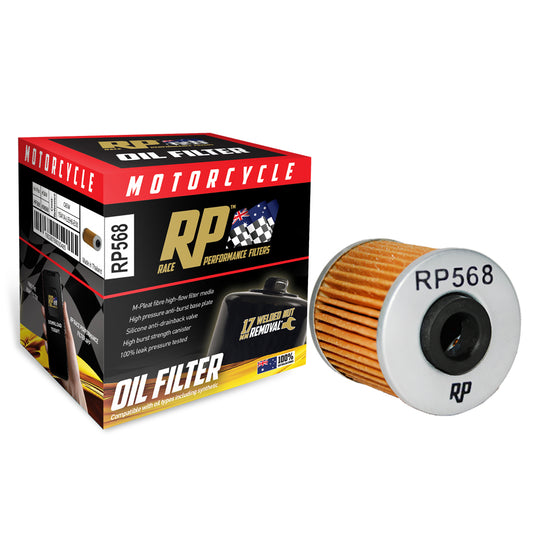 Race Performance Motorcycle Oil Filter RP568 KN-568