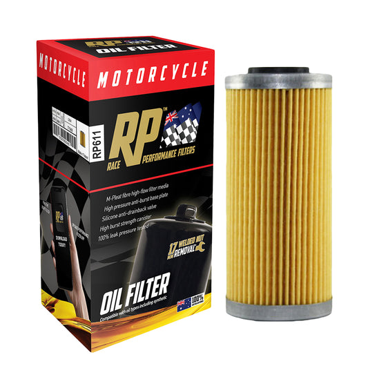 Race Performance Motorcycle Oil Filter RP611 KN-611