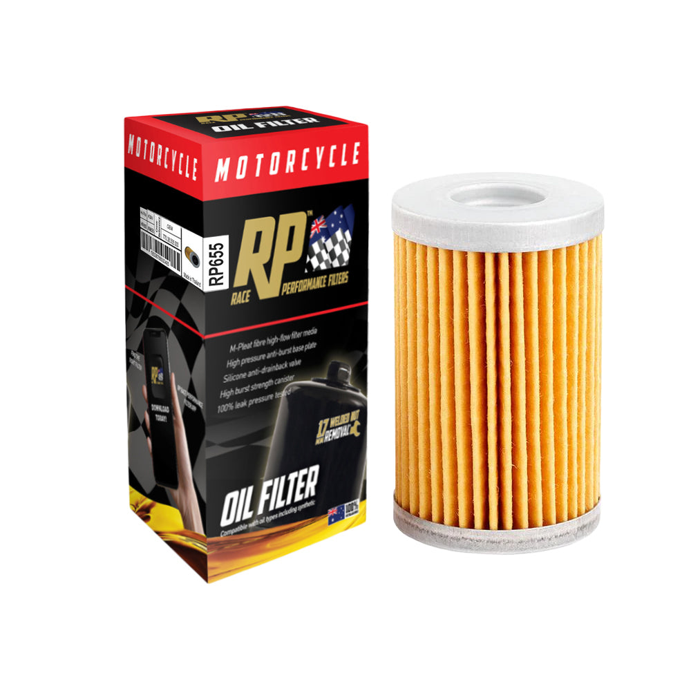 Race Performance Motorcycle Oil Filter RP655 KN-655
