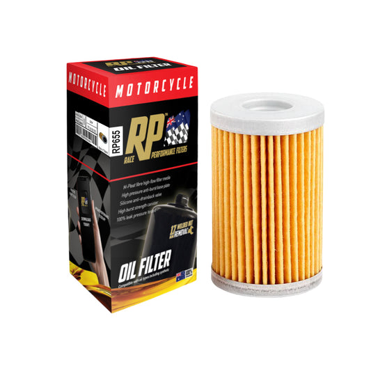 Race Performance Motorcycle Oil Filter RP655 KN-655
