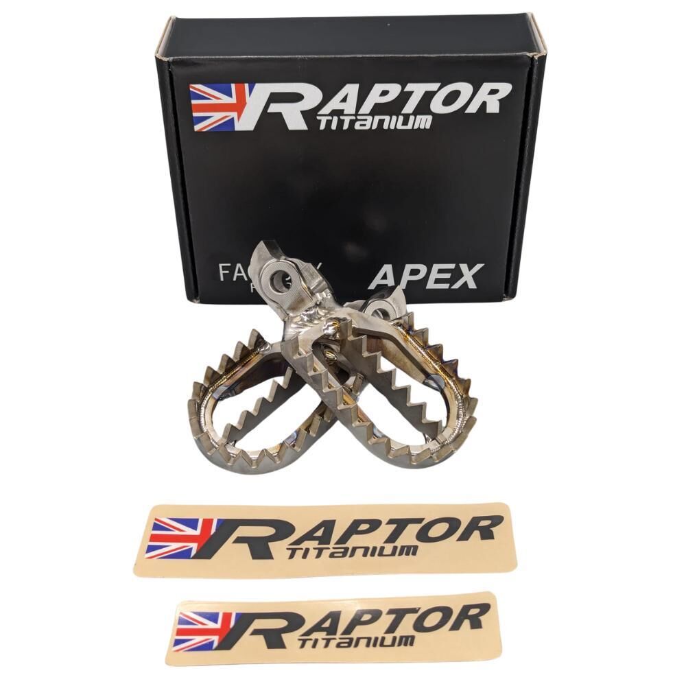 Raptor Titanium Apex Footpegs - 5 Down & 5 Back