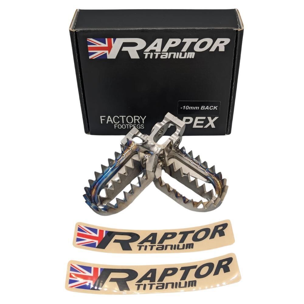 Raptor Titanium Apex Footpegs - 5 Up & 10 Back