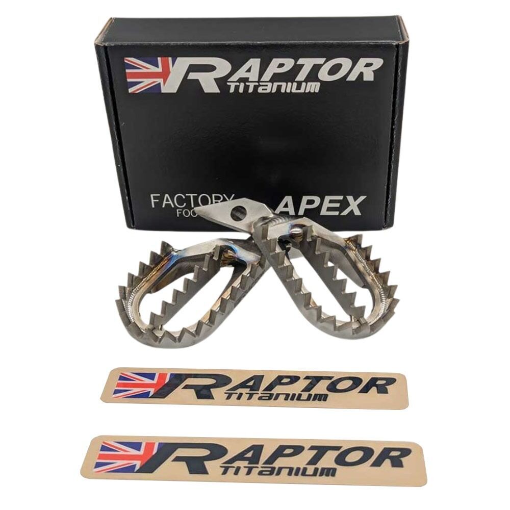 Raptor Titanium Apex Footpegs - 10 Down & 10 Back