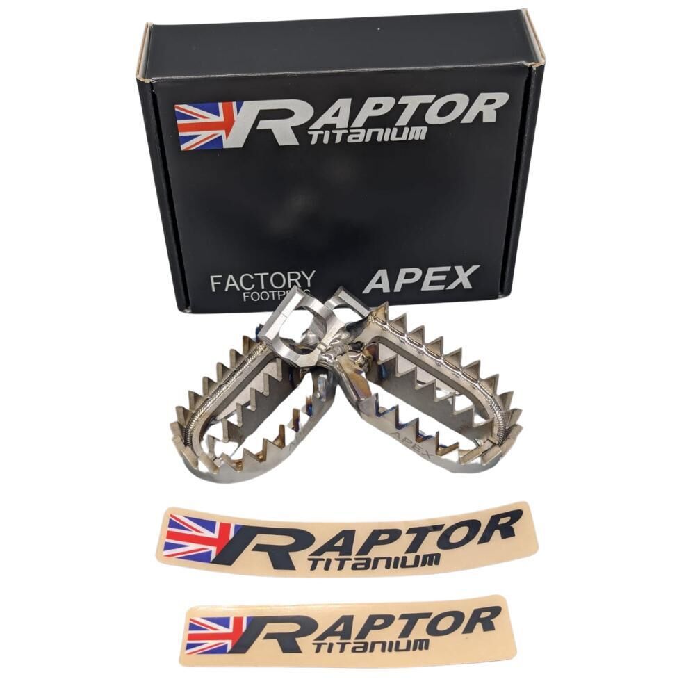 Raptor Titanium Apex Footpegs - 5 Down & 5 Back