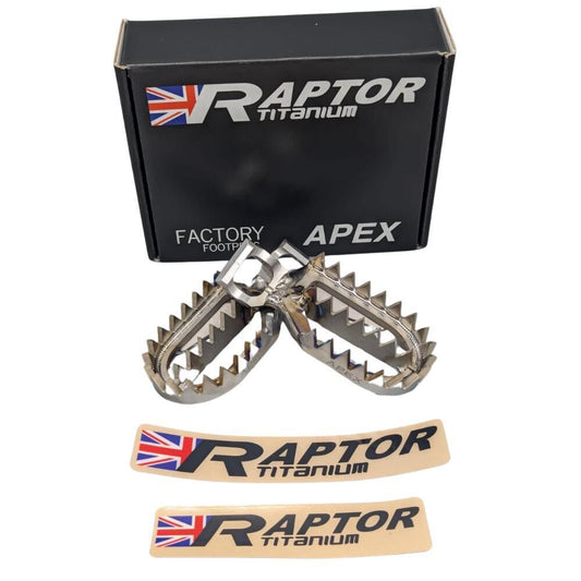 Raptor Titanium Apex Footpegs - 5 Down & 10 Back