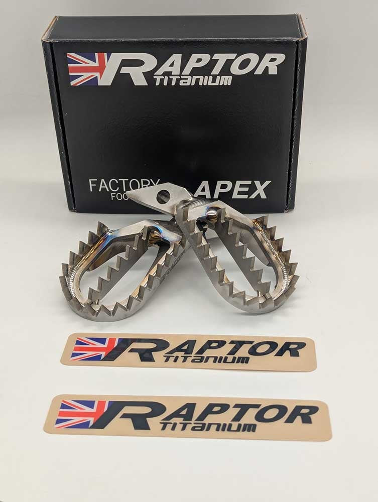 Raptor Titanium Apex Desmo Footpegs - Standard Offset