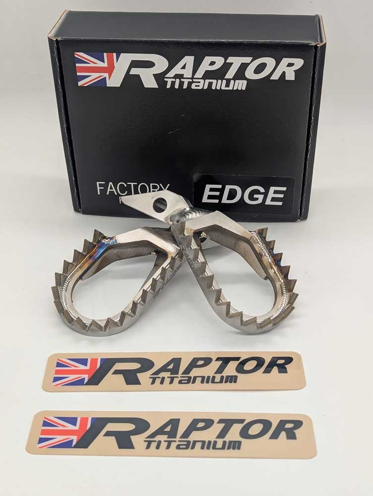 Raptor Titanium Edge Desmo Footpegs - Standard Offset