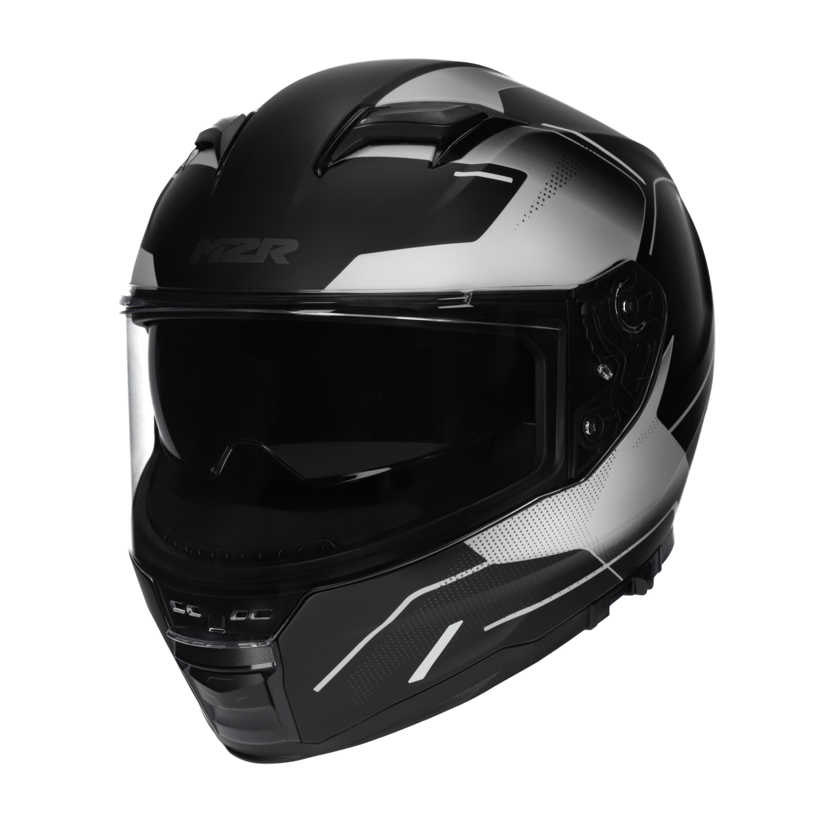 M2R Sabre Inception PC-5F Helmet - Black / Silver