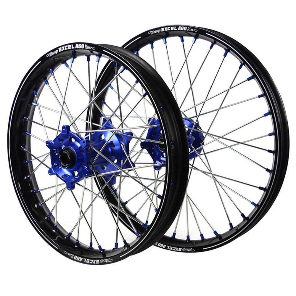 SM Pro Hubs / A60 Rims Wheel Set - Blue / Black