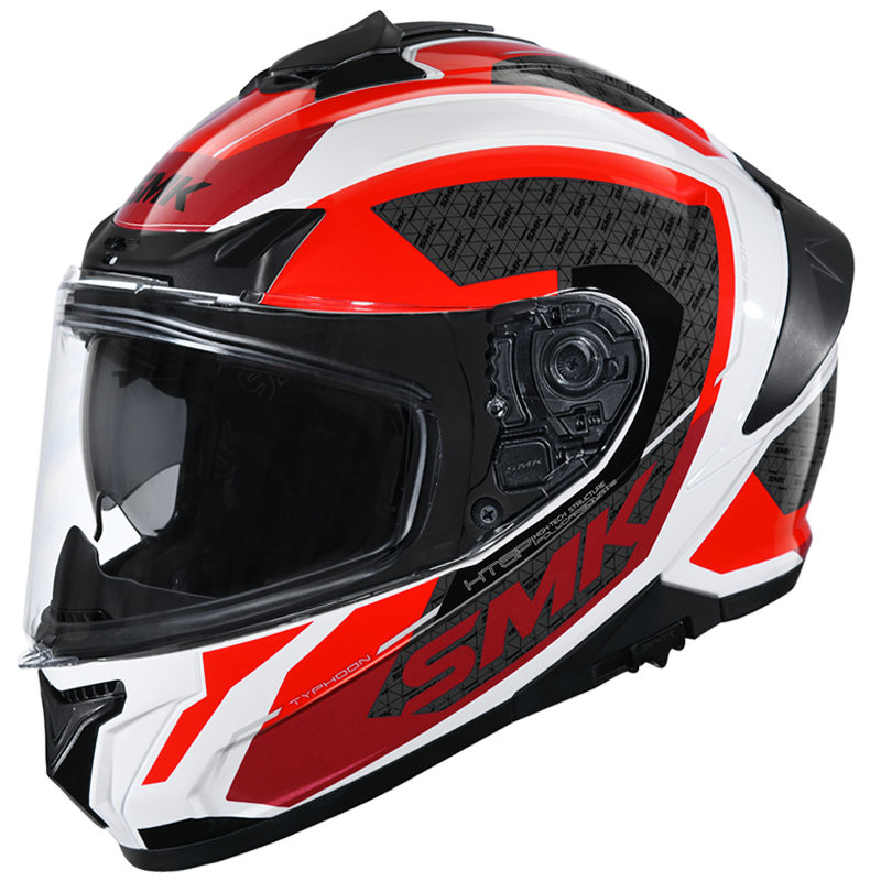 SMK Typhoon Helmet - Rd1 Matt White Red Black GL136