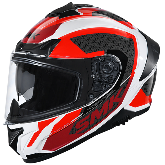 SMK Typhoon Helmet - Rd1 Matt White Red Black GL136
