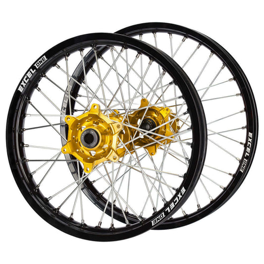 SM Pro Hubs / Excel ONE Rims Wheelset (21*1.6 / 18*2.15 OE) - Gold / Black