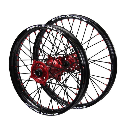 SM Pro Hub / SM Pro Platinum Rim Wheelset (21*1.6 / 19*2.15 OE) - Red / Black