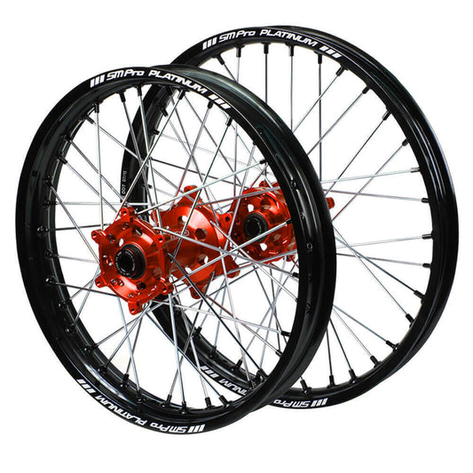 SM Pro Hub / SM Pro Platinum Rim Wheelset (21*1.6 / 18*2.15) - Orange / Black