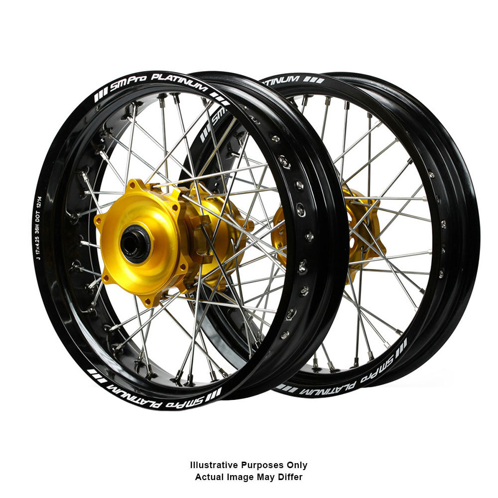 SM Pro Hubs / SM Pro Platinum Rims Wheelset (21*1.85 / 18*2.50) - Gold / Black