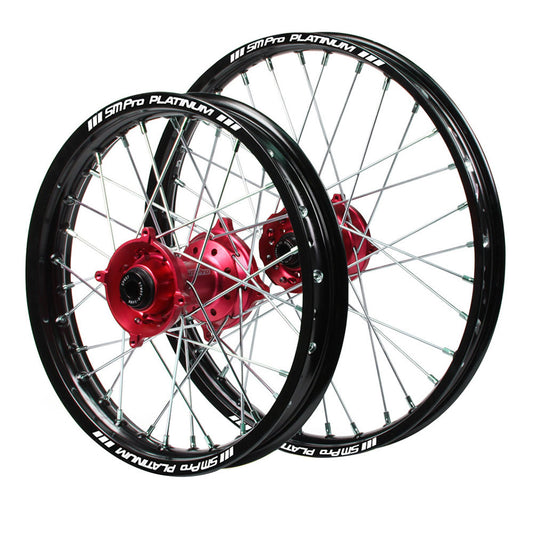SM Pro Hubs / SM Pro Platinum Junior Rims Wheelset (19*1.40 / 16*1.85 OE) - Red / Black